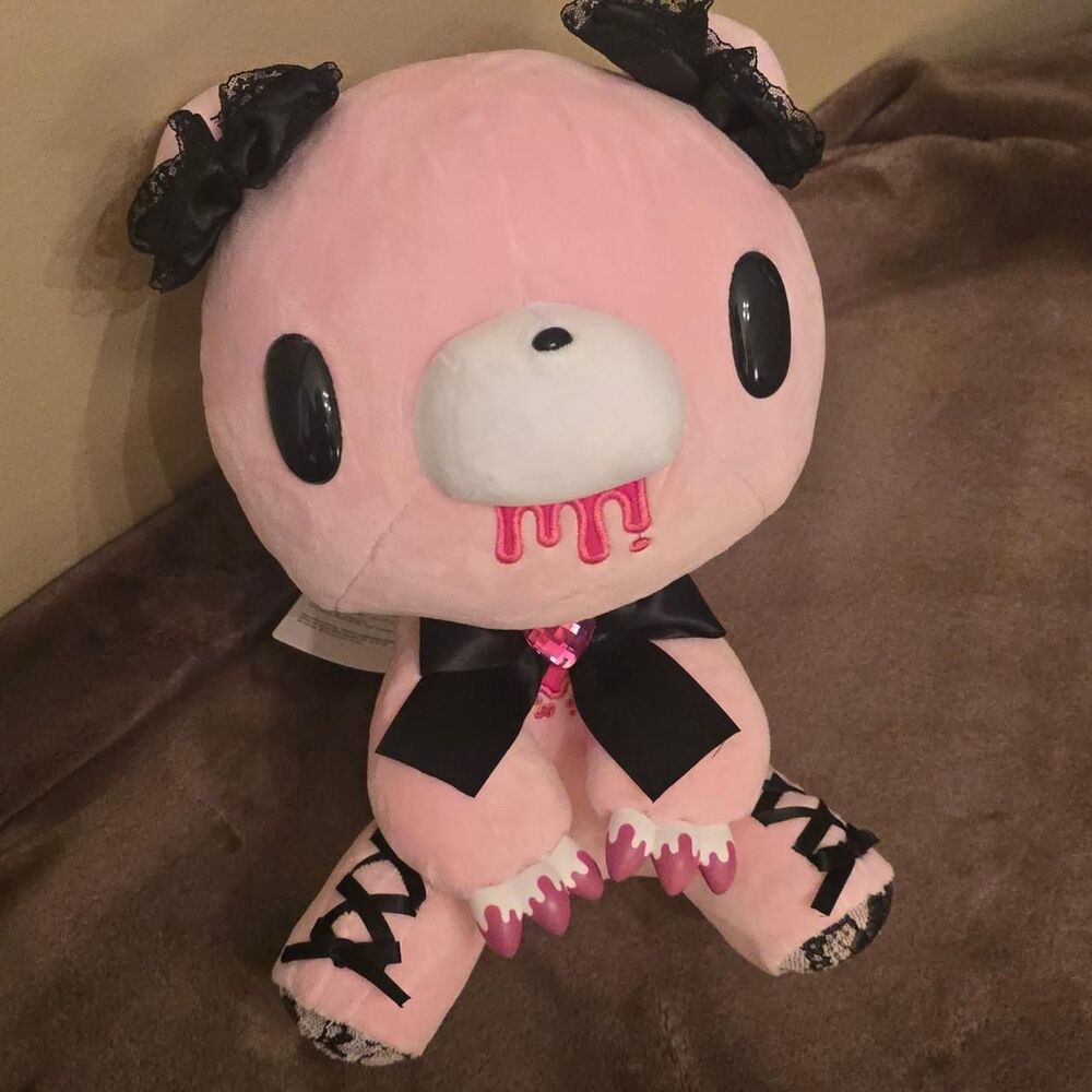 Chax GP Gloomy Bear #596 Lace-Up Pink Plush, New With Tags
